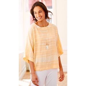 J. Jill Shibori Boxy Linen Top